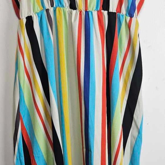 Shein Curve Spaghetti Strap Multi color Stripped long dress, 2XL - Picture 7 of 8